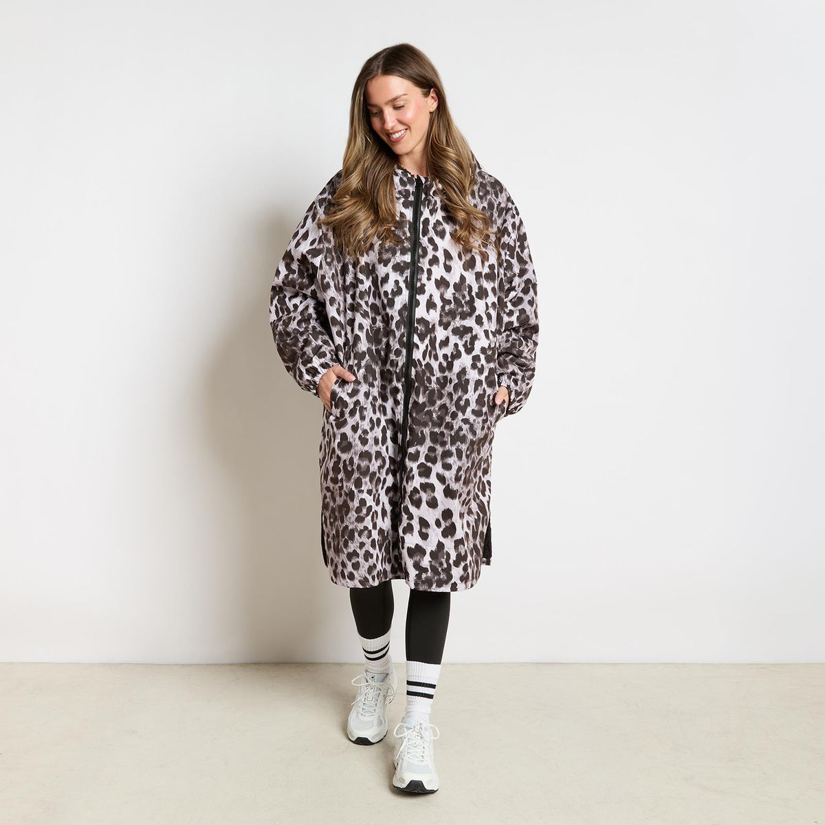 OHS Drying Changing Robe Sherpa Lined Water Resistant Oversize Coat Adults Kids