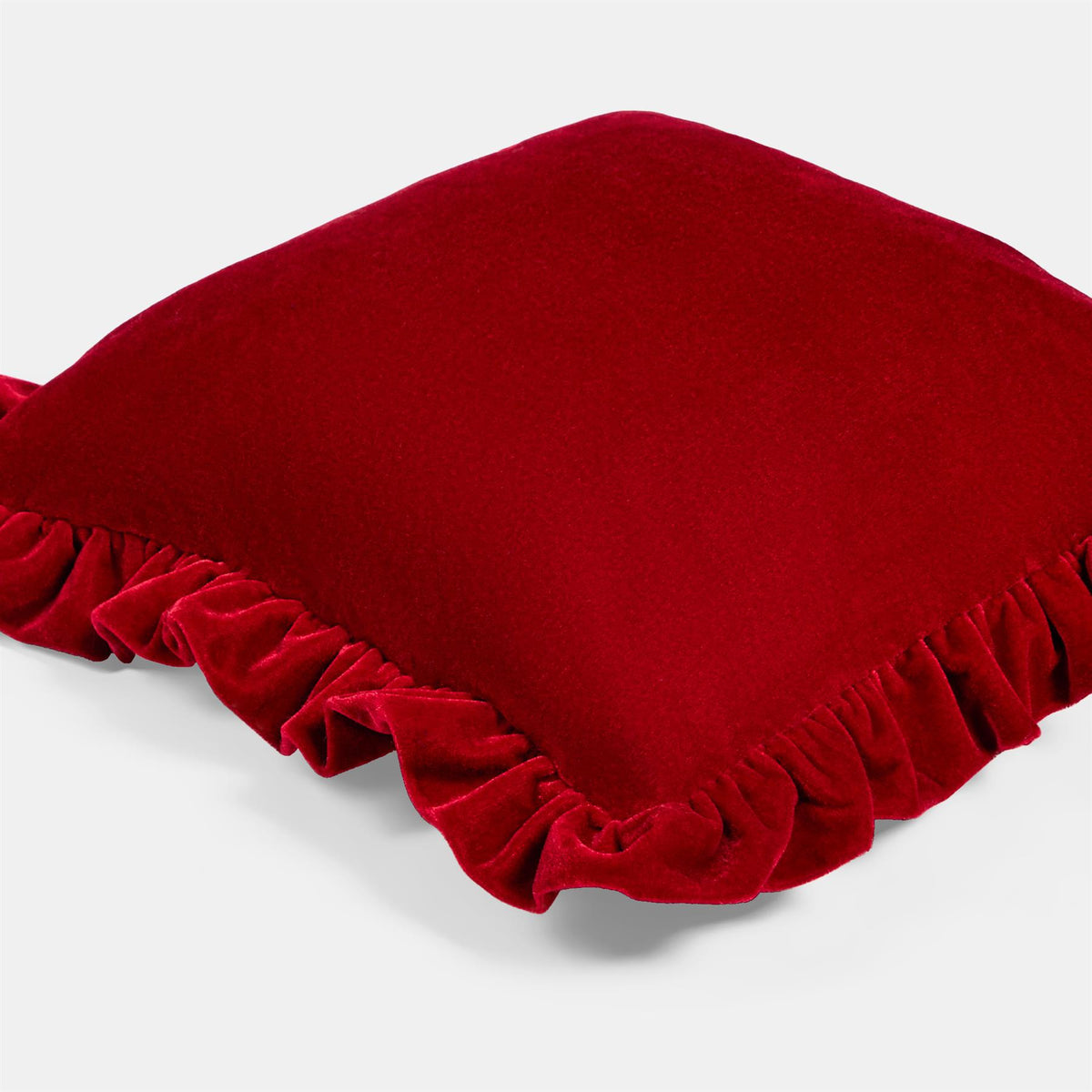 OHS Frill Cushion Covers Velvet Plush Luxury Square Pillowcases Home Decor