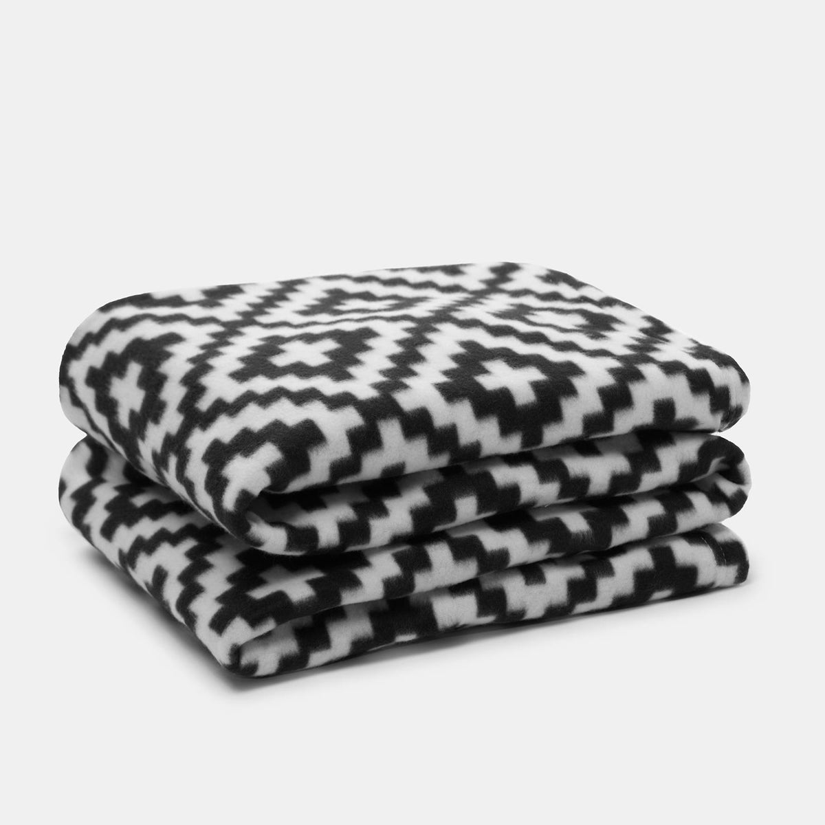 Geo Tile Throw Over Bed Blanket Travel Garden Chair Soft Fleece Warm Bedspread