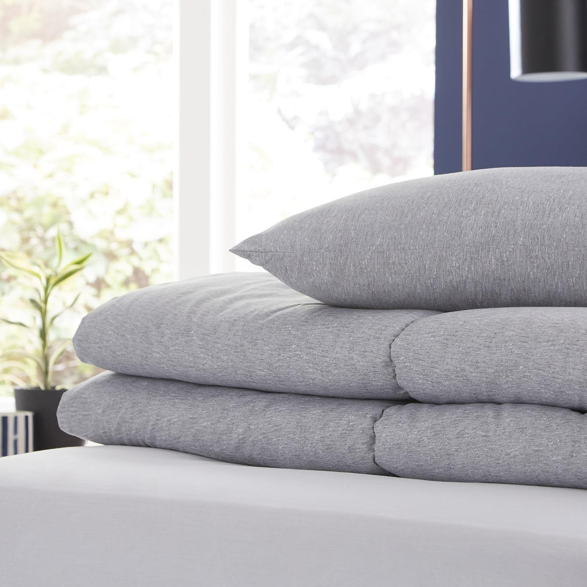 OHS Coverless Duvet & Pillowcase 10.5 Tog Bedding Set Easy Care Reversible