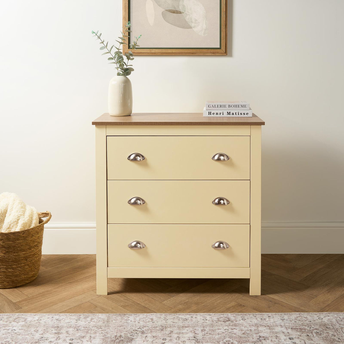 OHS Chicago Bedside Table 2/3 Drawer Hallway Cabinet Nightstand Unit Home Decor