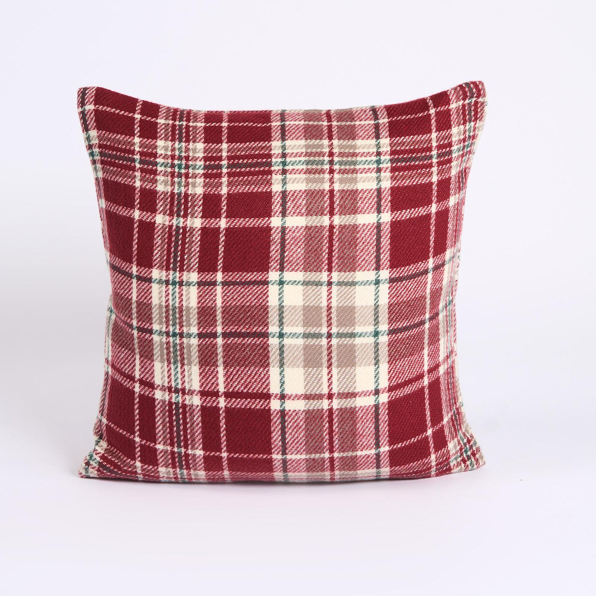 Woven Check Cushion Covers Tartan Pack of 2/4 Filled Case Pad Set 18" x 18" Home