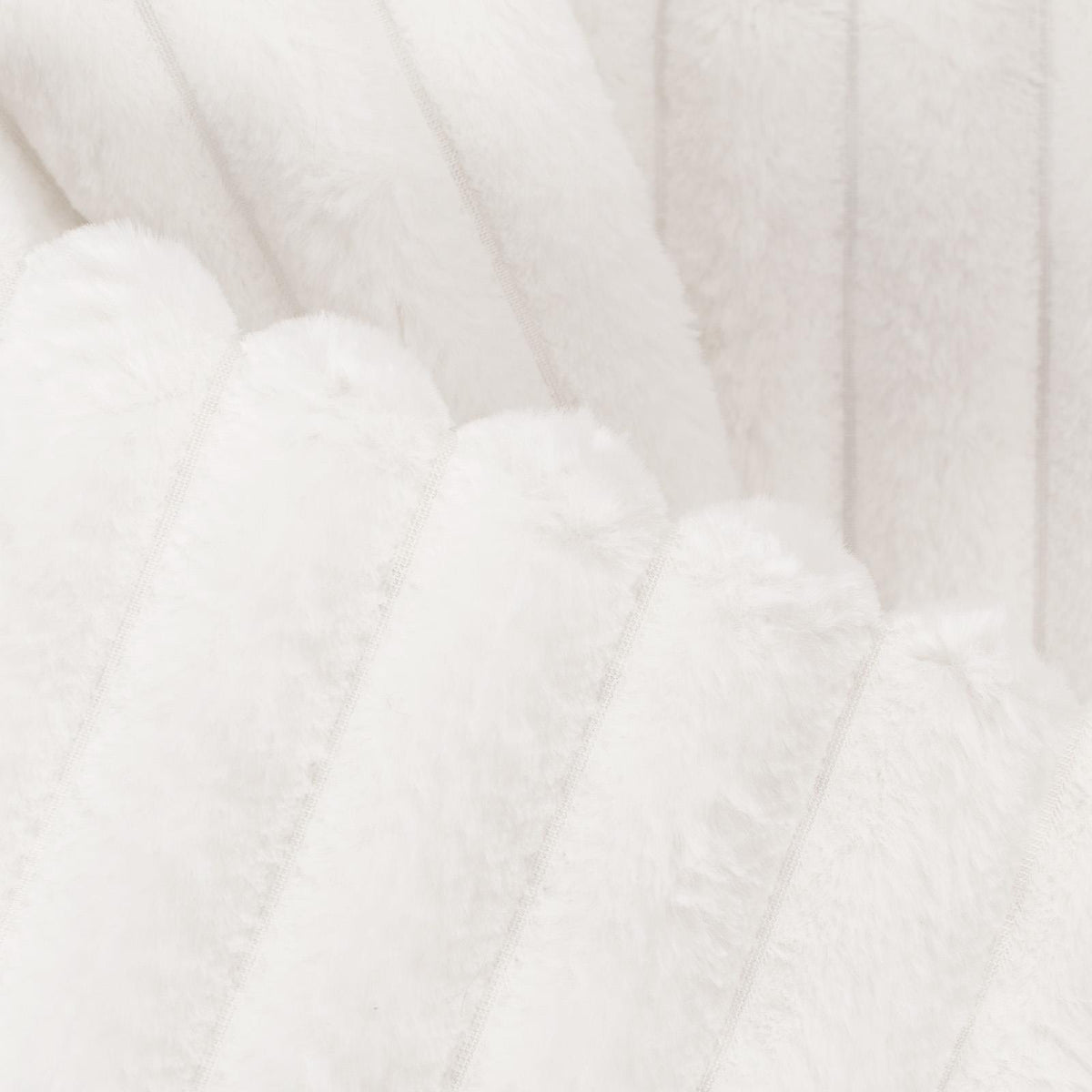 OHS Faux Fur Ribbed Fleece Throw Over Bed Blanket Warm Supersoft