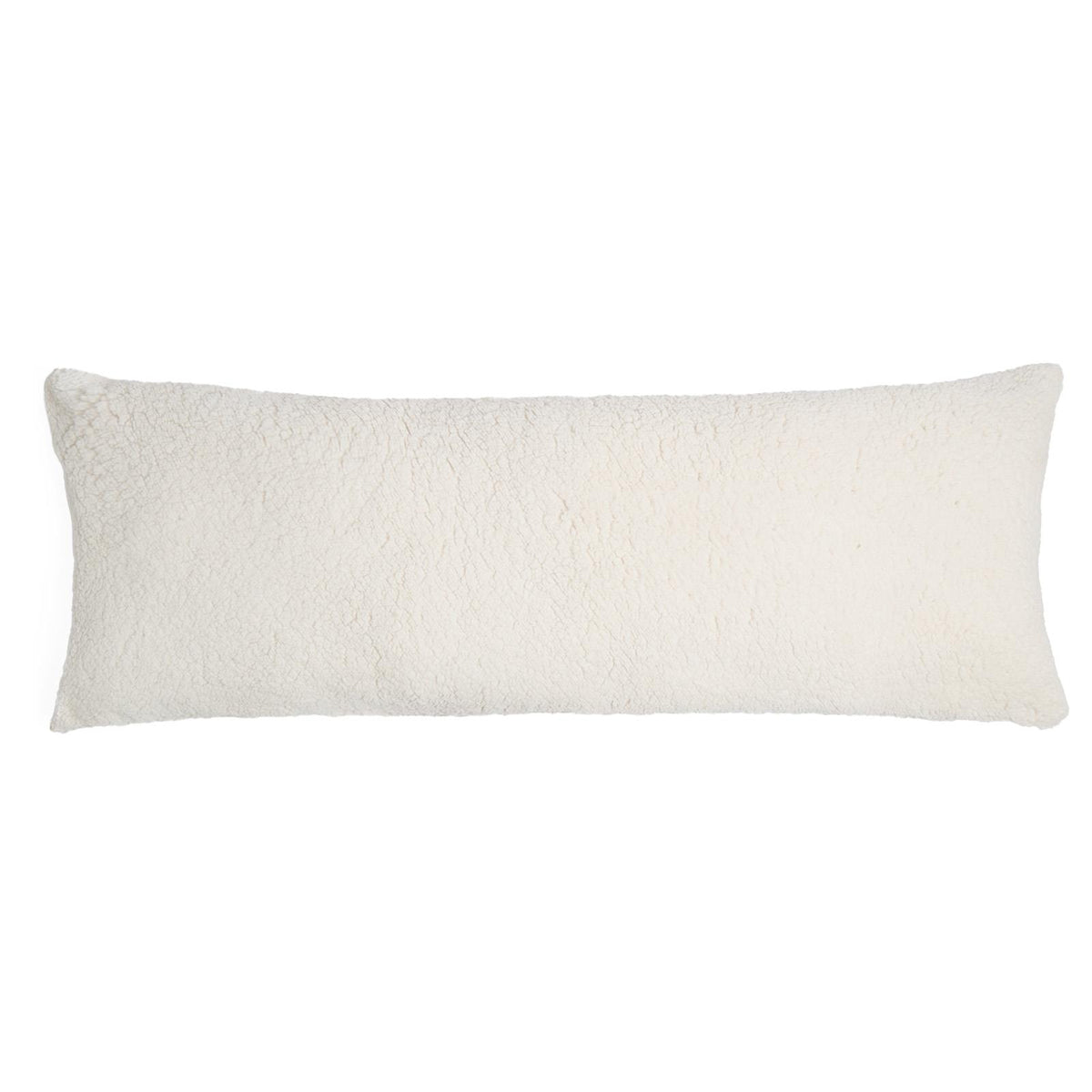 OHS Long Bolster Pillow Teddy Fleece Body Neck Pregnancy Support Cushion