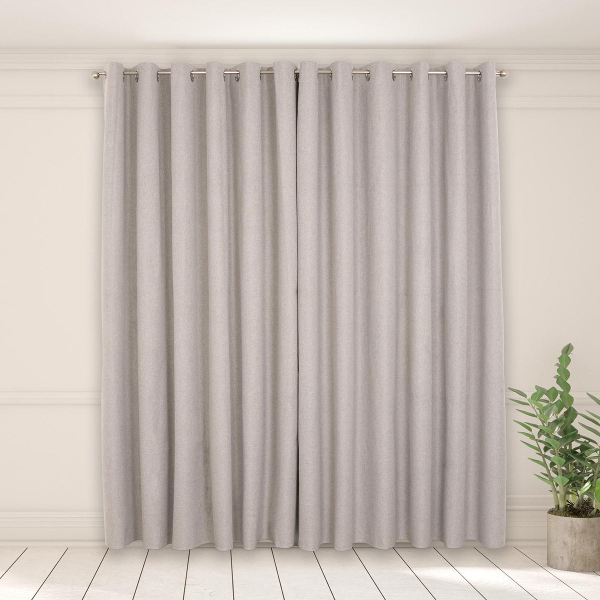 OHS Eyelet Blackout Curtains Woven Ready Made Ring Top Thermal Texture Thick