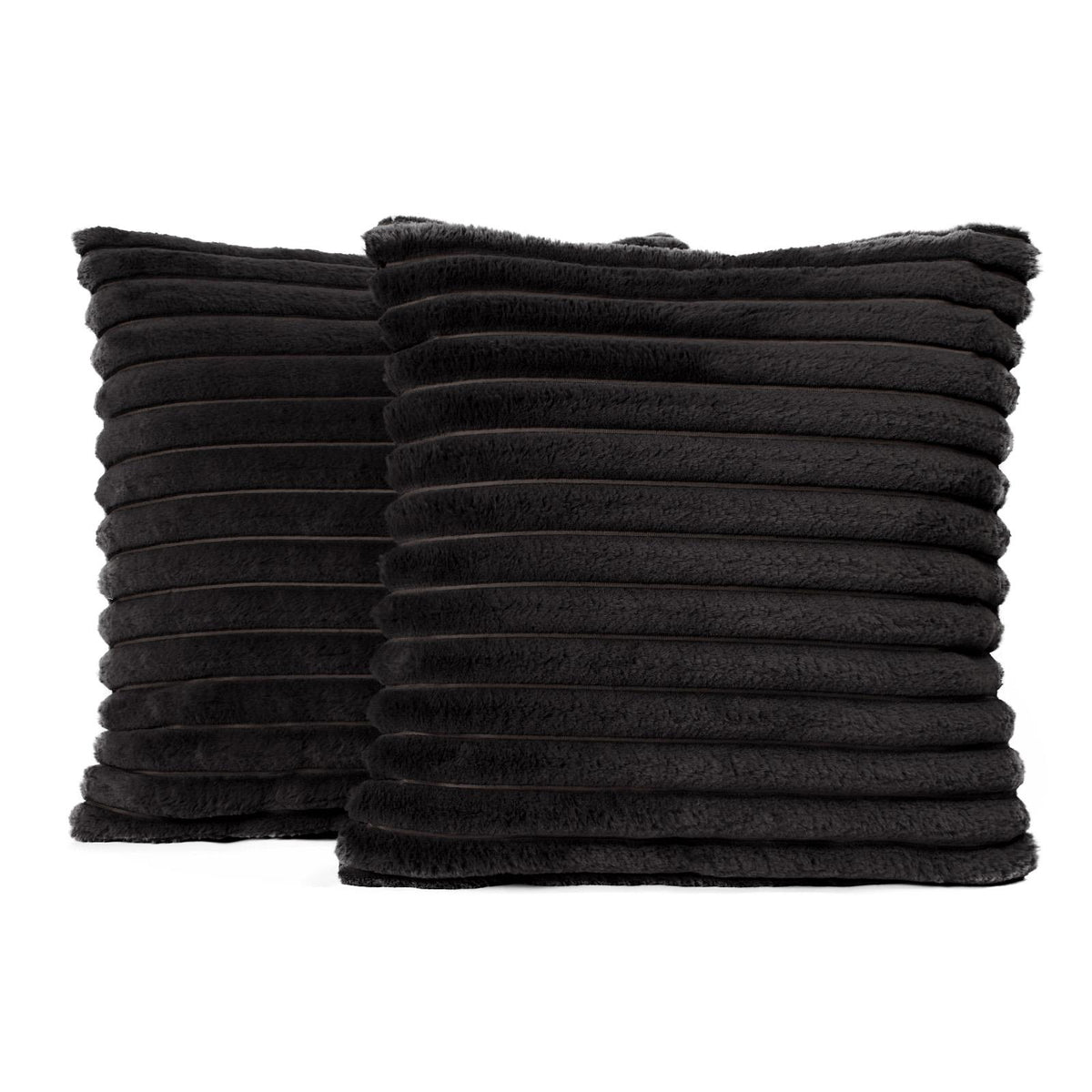 OHS Thick Rib Cushion Covers Faux Fur Soft Fleece Square Pillowcases Home Decor