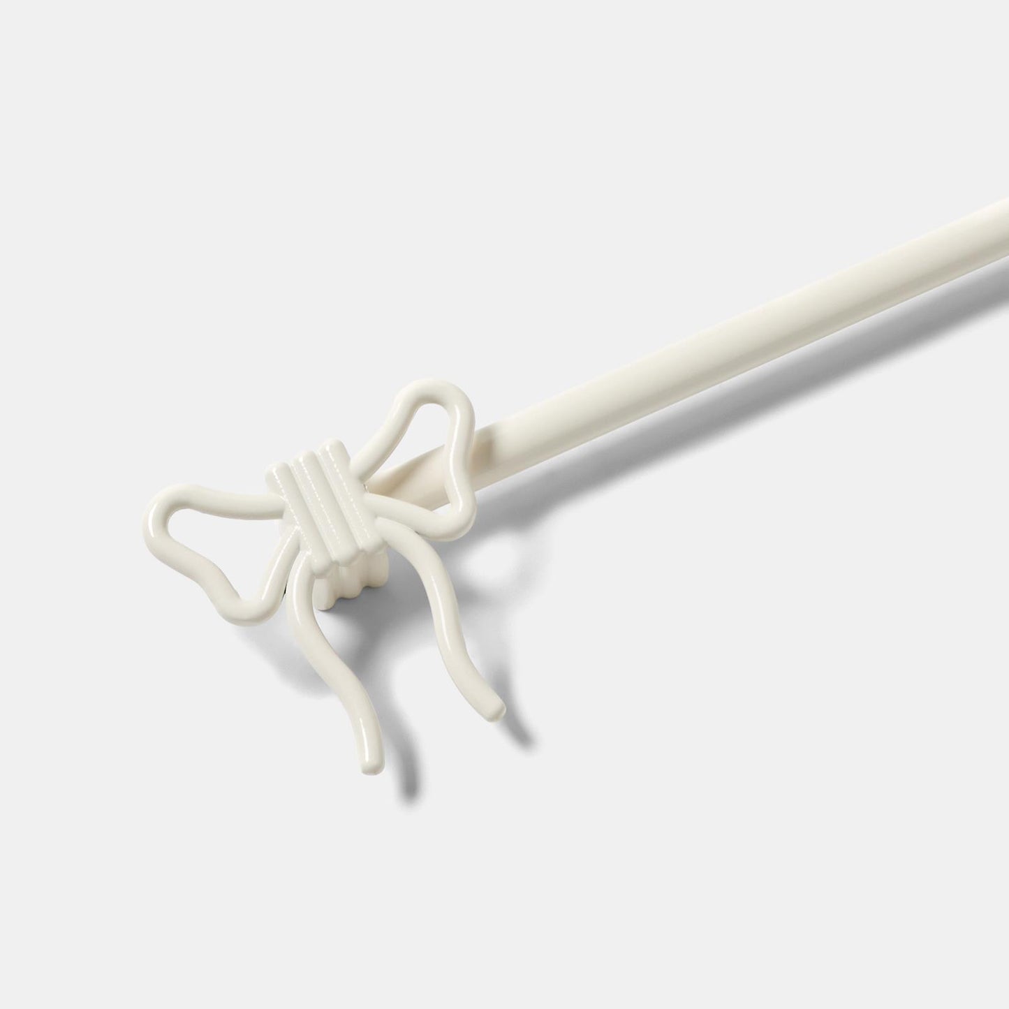 OHS Bow Curtain Pole Extendable 70-220cm Metal 16mm Finnials Decor