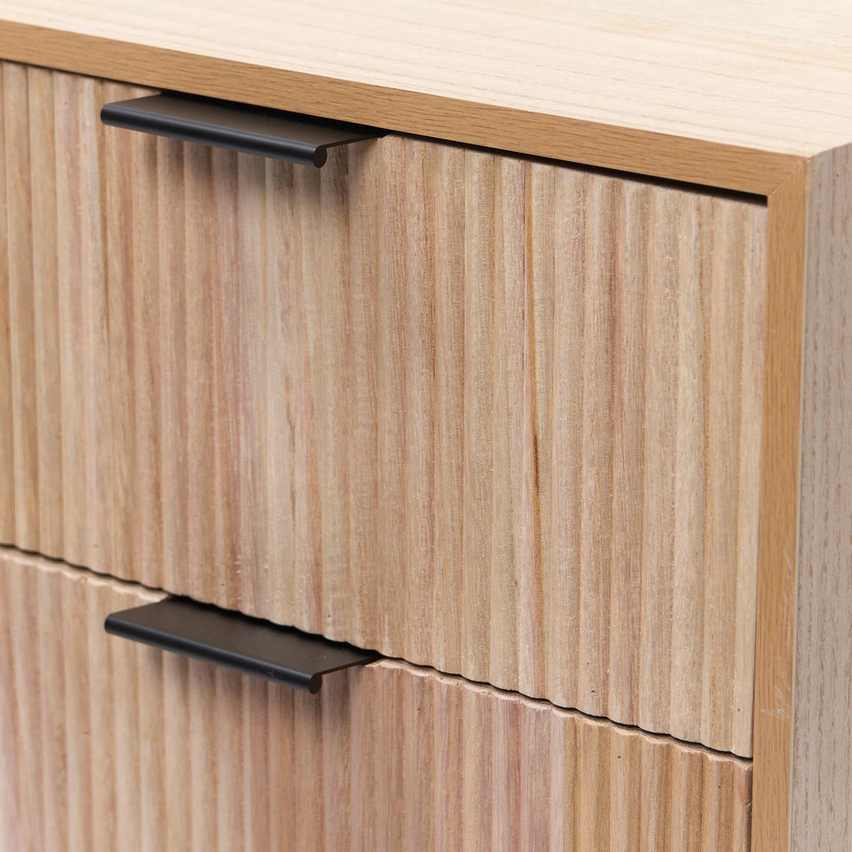 OHS Ribbed Drawer Unit Bedside Table 3/4/5/6 Draw Cabinet Nightstand Sideboard