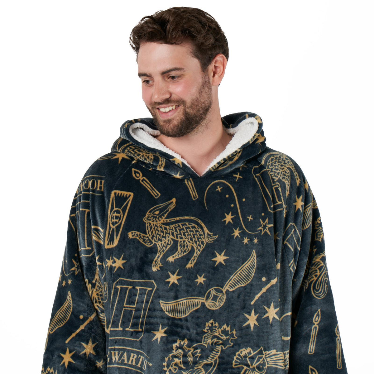 Harry Potter Oversized Hoodie Blanket Fleece Wearable Blanket Throw Sweatshirt