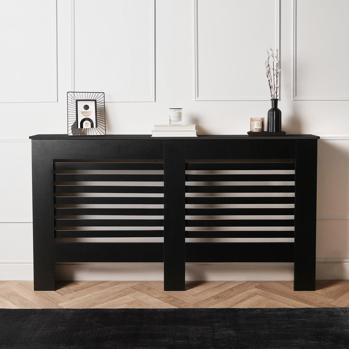 OHS Wood Radiator Cover MDF Side Board S M L Cabinet Shelf Hallway Furniture