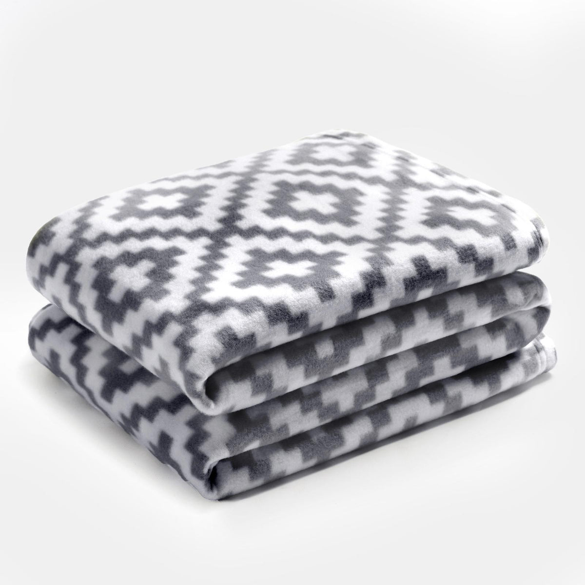 Geo Tile Throw Over Bed Blanket Travel Garden Chair Soft Fleece Warm Bedspread
