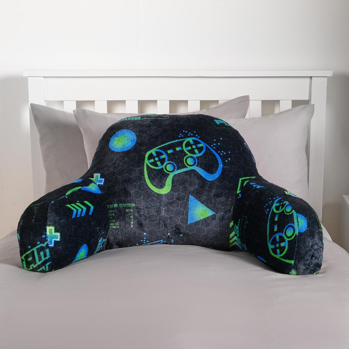 OHS Kids Gaming Cushion Bed Reading Pillow Soft Support with Arms Lumbar Chair