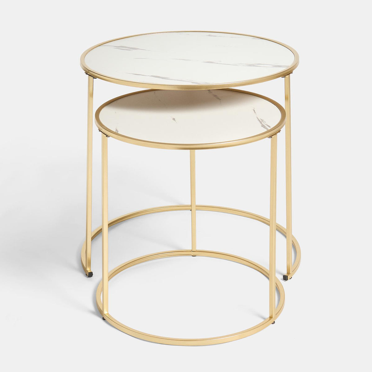OHS Manhattan Nesting Table Stacking Coffee Side Wooden Effect Tables Set of 2/3