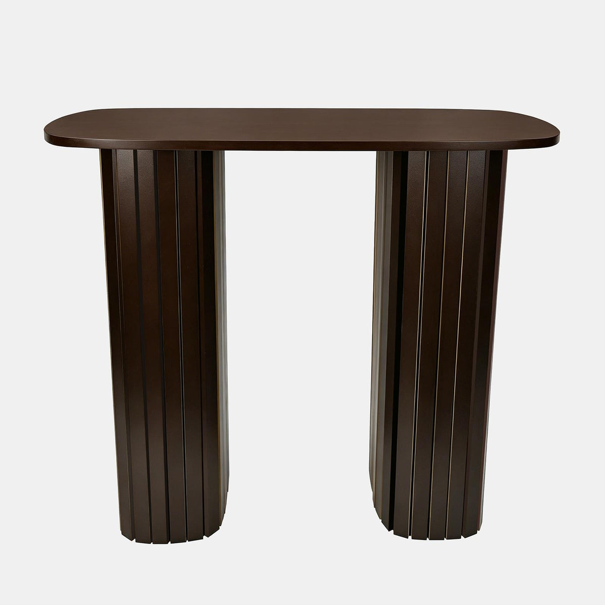 OHS Madison Console Table Ribbed Engineered Wood Entryway Display Unit Decor