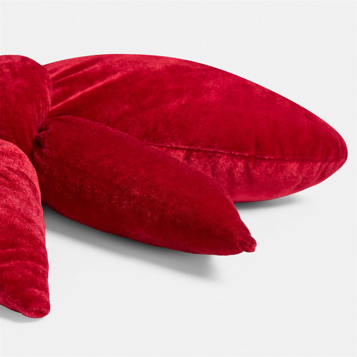 OHS Bow Shaped Cushion Velvet Decorative Filled Scatter Pillow Gift