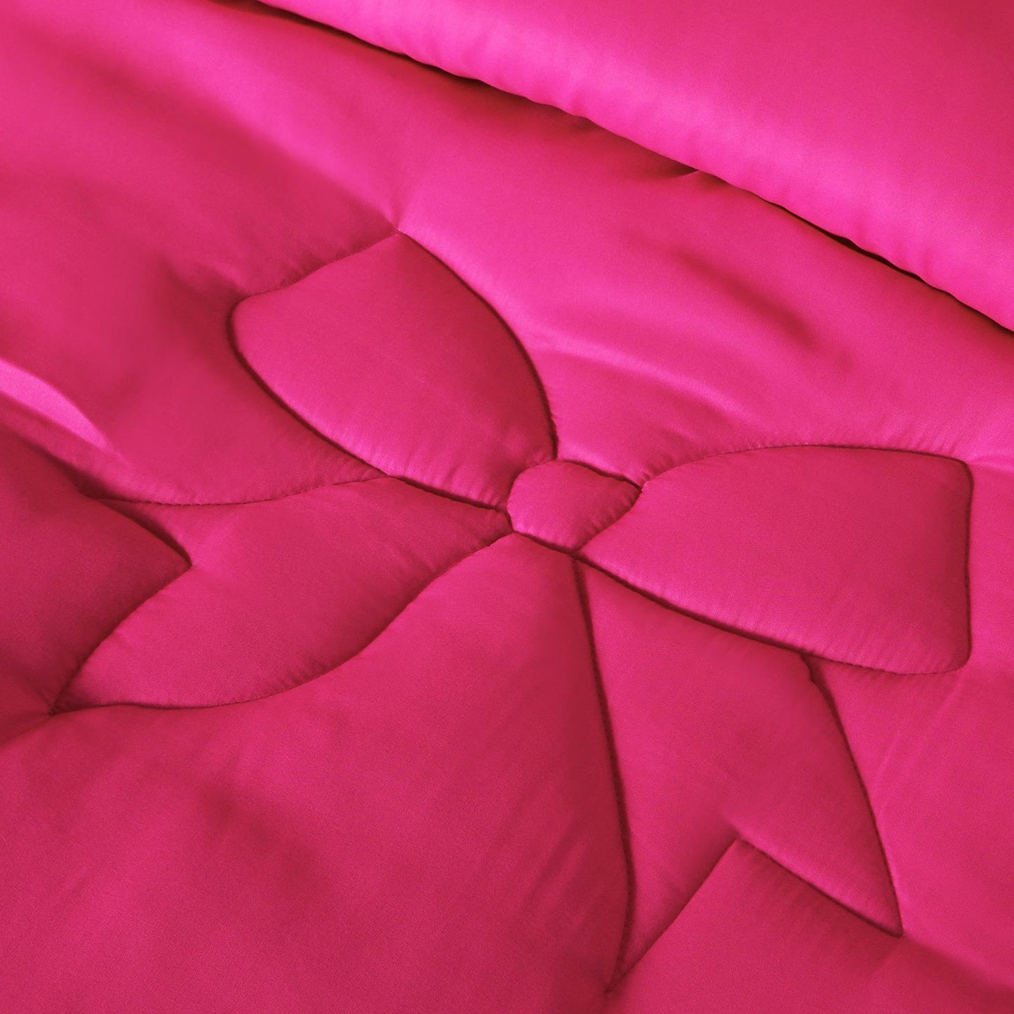 OHS Quilted Bows 7.5 Tog Coverless Duvet with Pillowcase Winter Warm Bedding Set