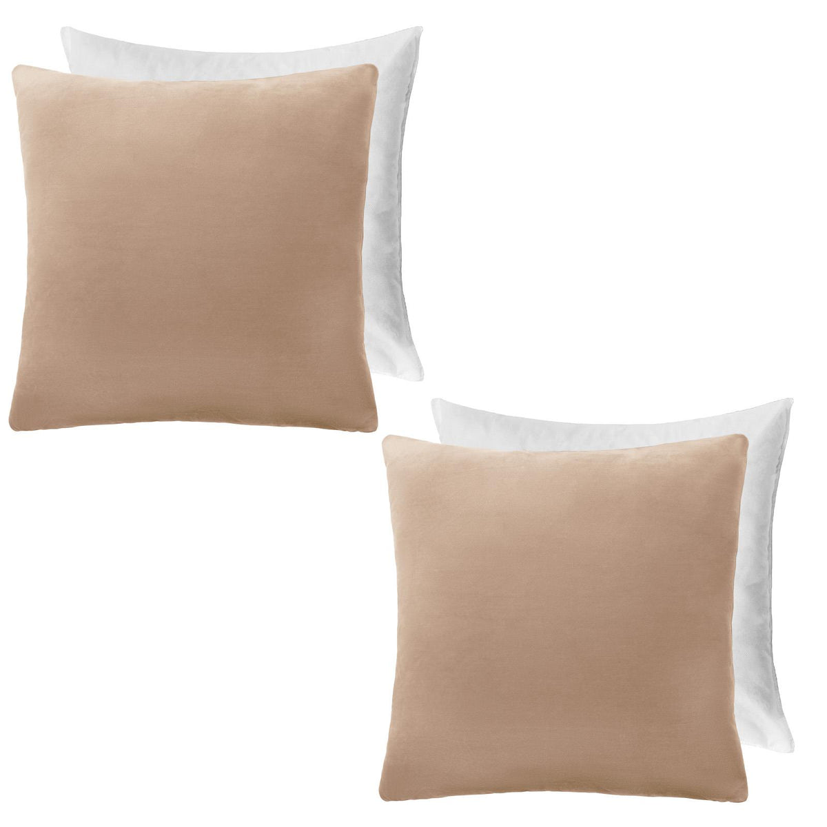 OHS Matte Velvet Cushion Covers Super Soft Luxury Square Pillowcases Multipack