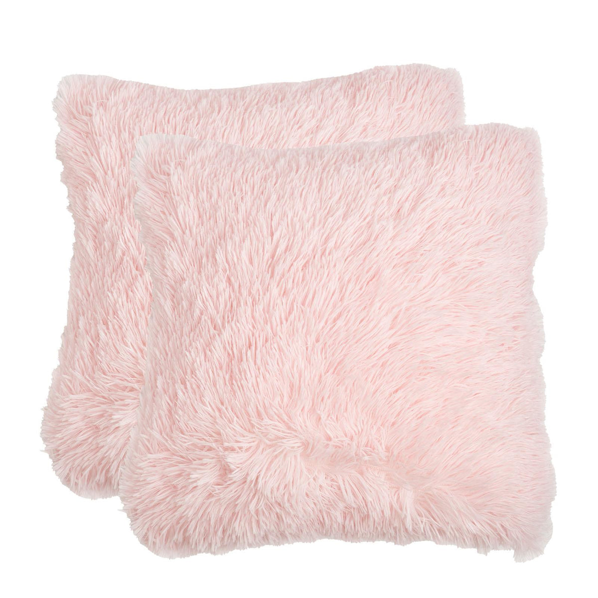 OHS Fluffy Cushion Covers 2 Pack Soft Fleece Square Pillowcases Home Decor
