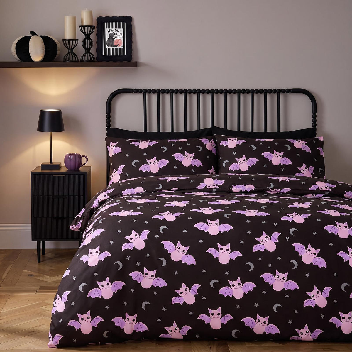 OHS Halloween Duvet Cover Pillowcase Bedding Set Kids Childrens Pumpkin Quilt