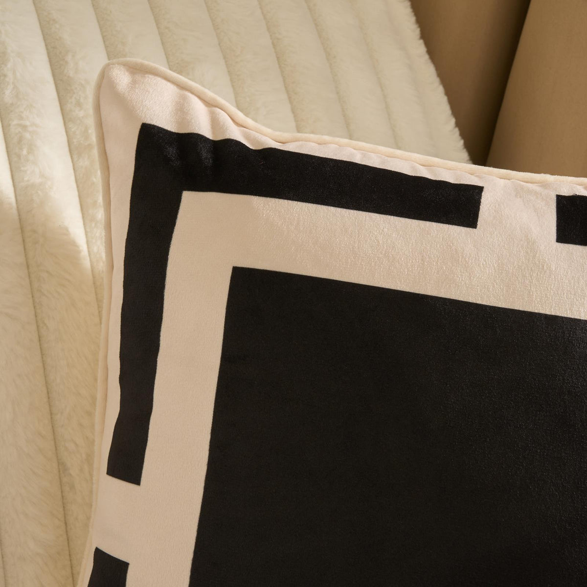 OHS Square Print Cushion Covers Matte Velvet Living Room Pillowcases Home Decor