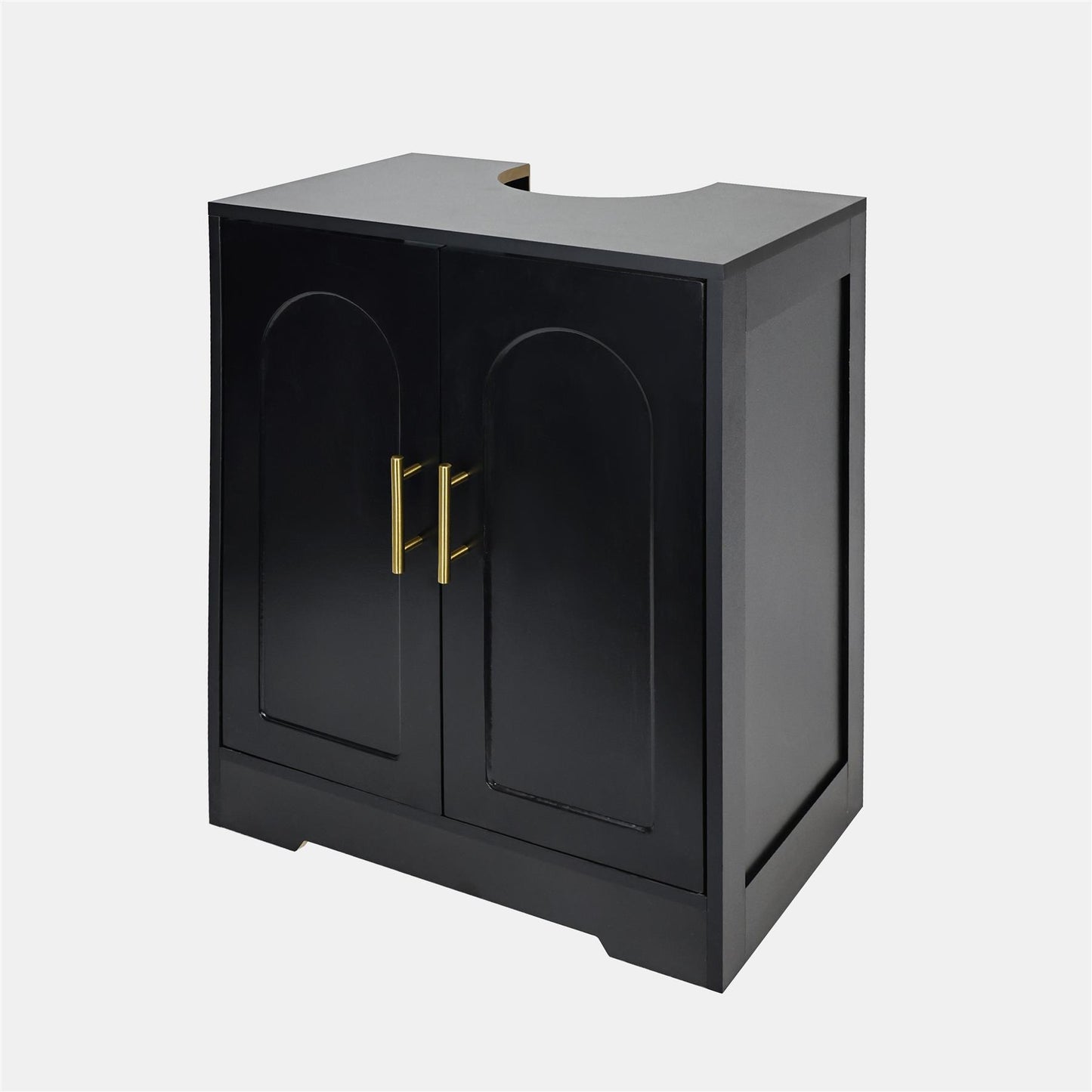 OHS Arch Under Sink Bathroom Cabinet with 2 Doors Wooden Under Basin Storage
