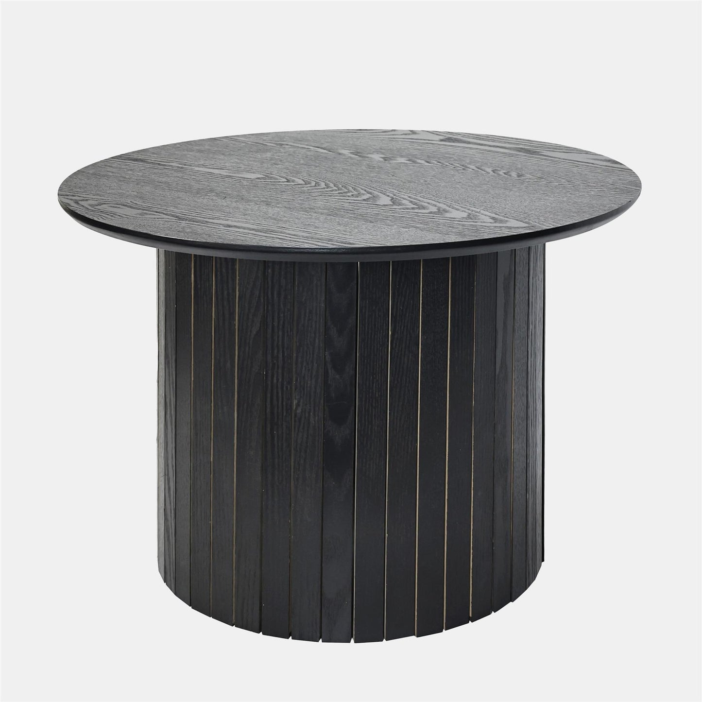 OHS Madison Coffee Table Ribbed MDF Round Living Room Home Decor
