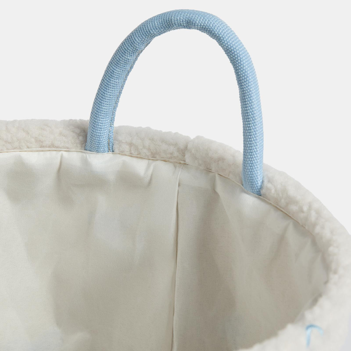 OHS Storage Basket Handles Boucle Fleece Laundry Clothes Organiser
