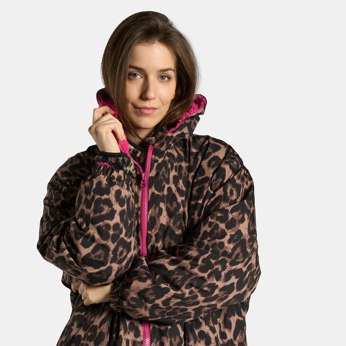 OHS Drying Changing Robe Sherpa Lined Water Resistant Oversize Coat Adults Kids