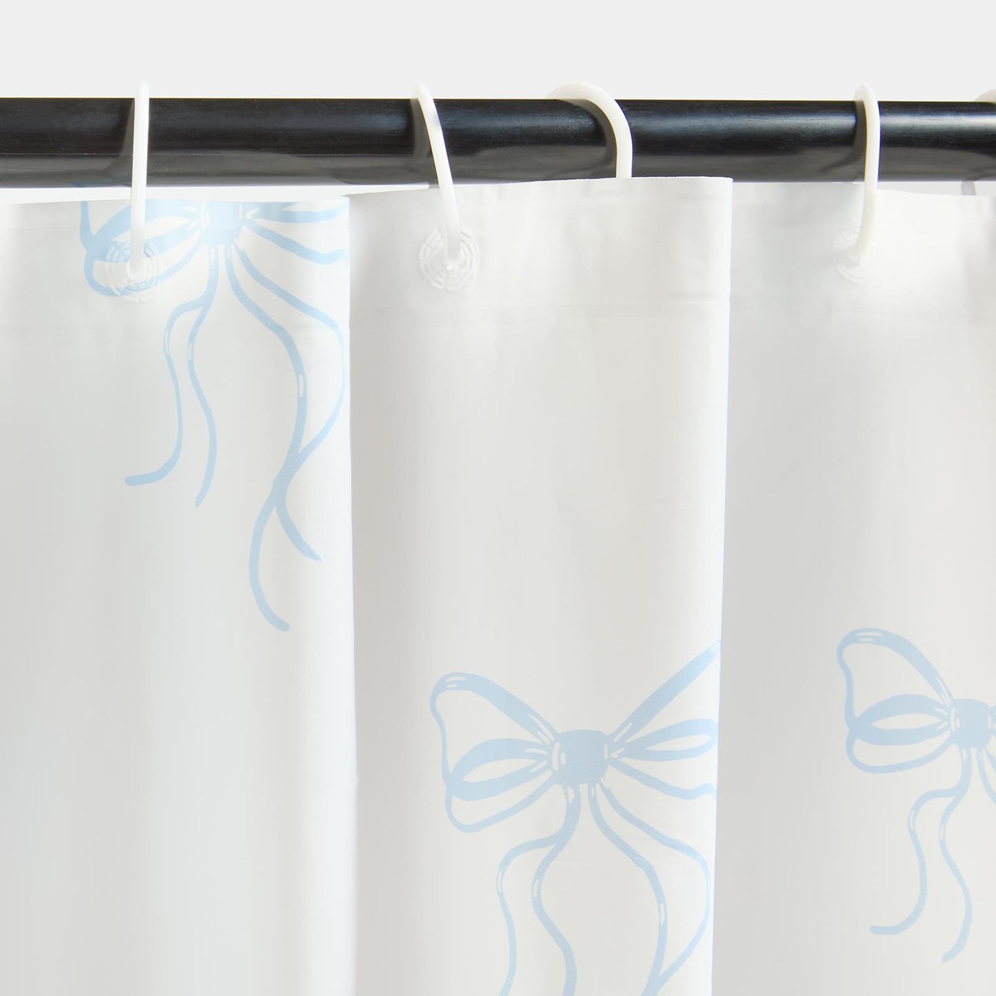 OHS Bows Shower Curtain with 12 Hooks Mould Proof Bathtub Curtains