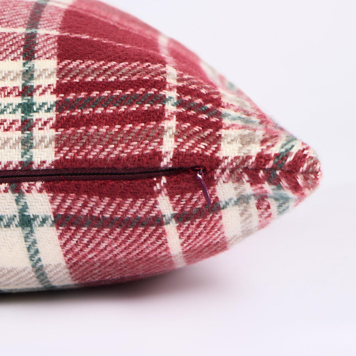 Woven Check Cushion Covers Tartan Pack of 2/4 Filled Case Pad Set 18" x 18" Home