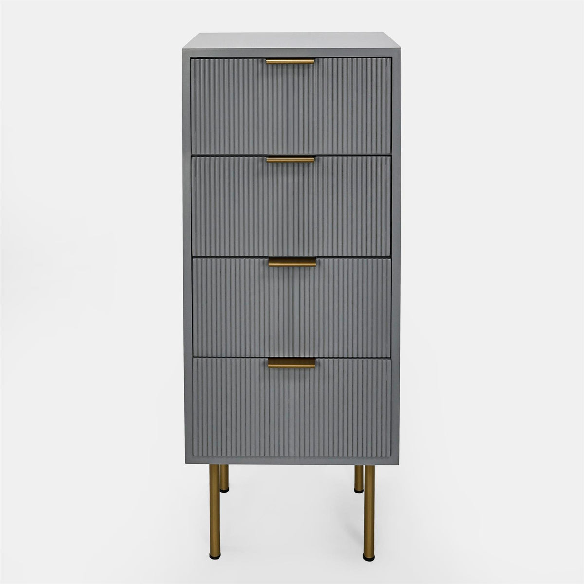 OHS Ribbed Drawer Unit Bedside Table 3/4/5/6 Draw Cabinet Nightstand Sideboard