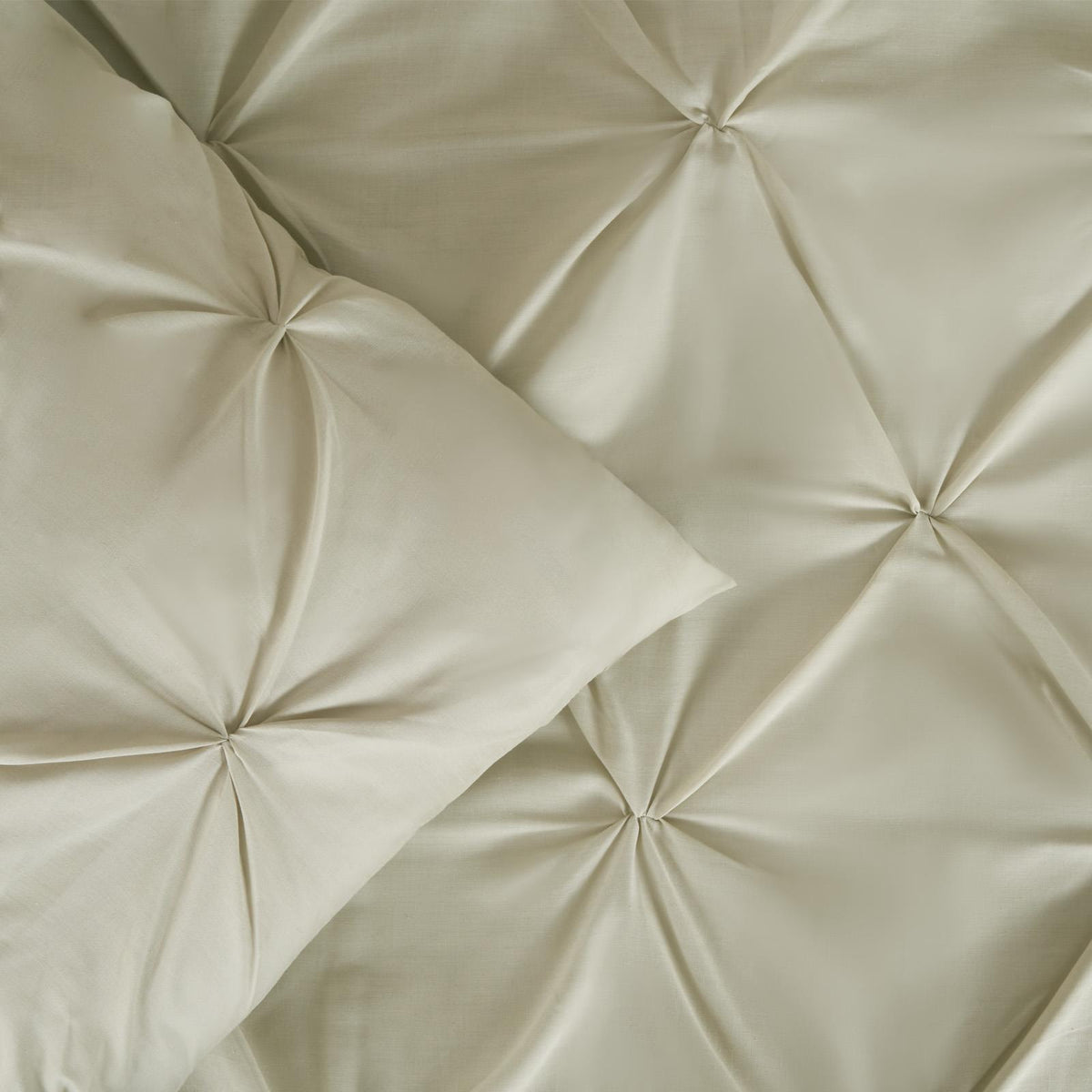 Pintuck Duvet Cover Pillowcase Pleated Polycotton Bedding Set Single Double King