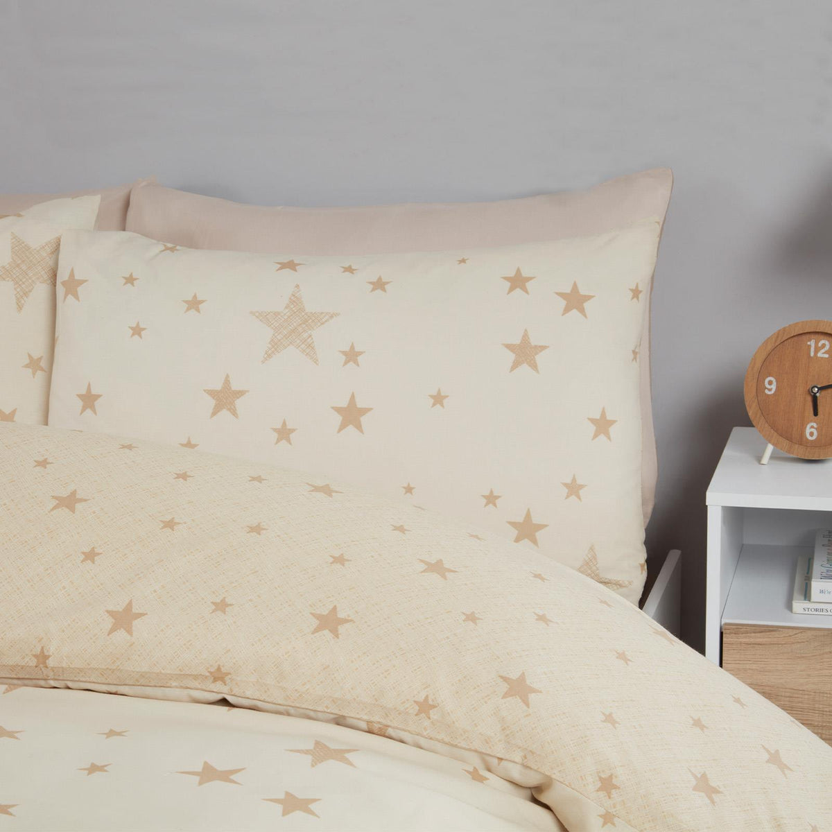 Dreamscene Galaxy Stars Duvet Cover with Pillowcase Kids Bedding Set Silver Grey