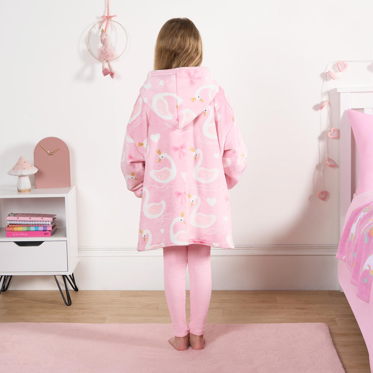 Kids Hoodie Blanket Oversized Sherpa Fleece Jumper Sweatshirt Soft Warm Throw