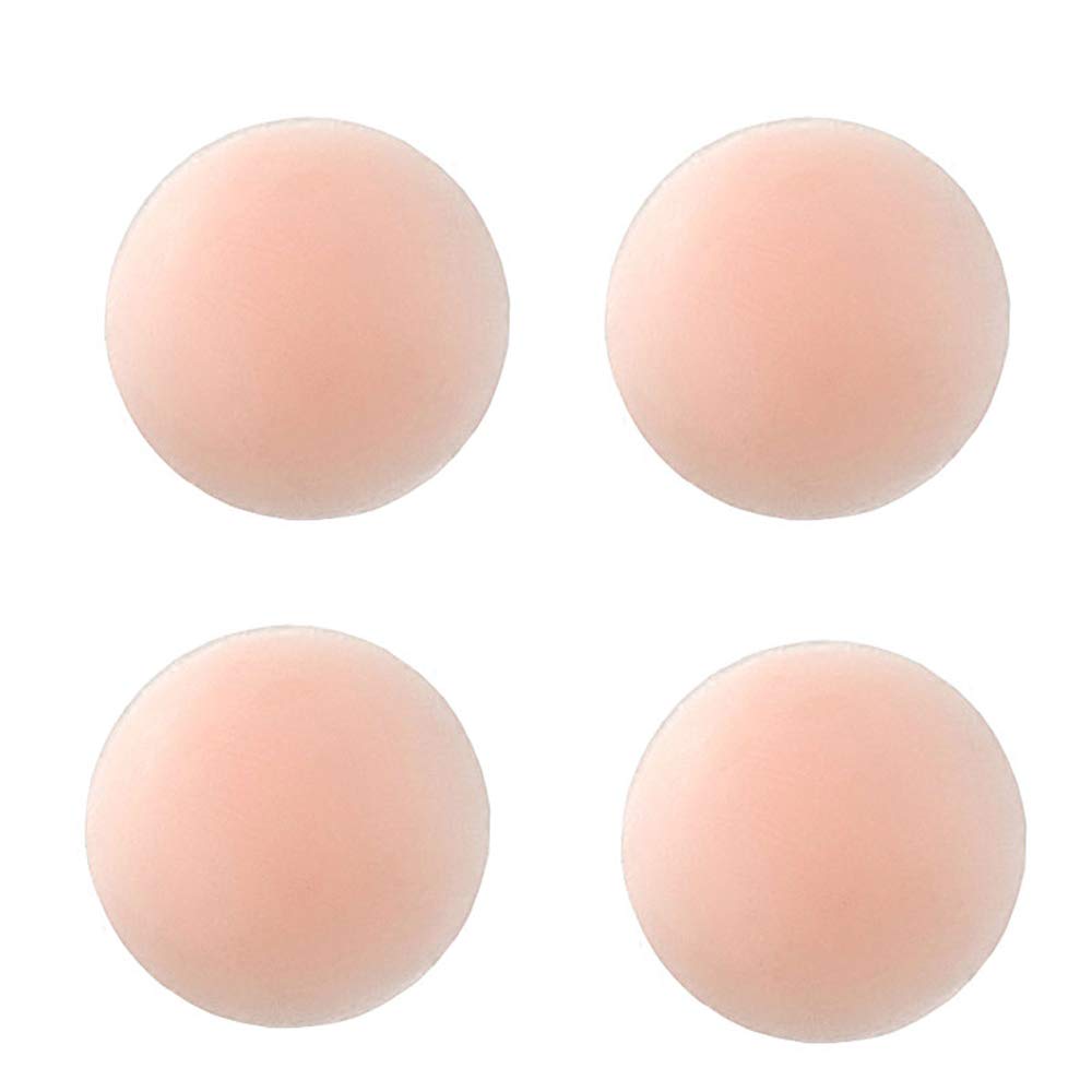 2 Pairs Silicone Nipple Covers Pasties Invisible Reusable Adhesive for Party Dress