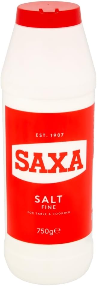 Saxa Fine Table Salt for Table & Cooking, 750 g Drum (1-Pack)
