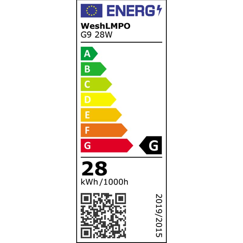 WeshLMPO G9 Halogen Bulbs 25W G9 Bulb Warm White 230V Dimmable for Oven 300 Degrees 12 Pcs