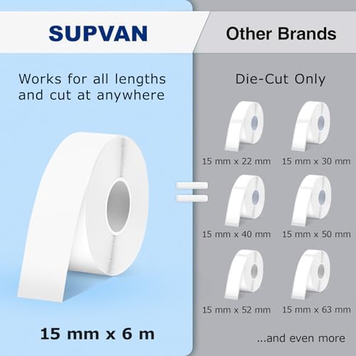 SUPVAN E10 Bluetooth Label Maker Machine with Tape, Green