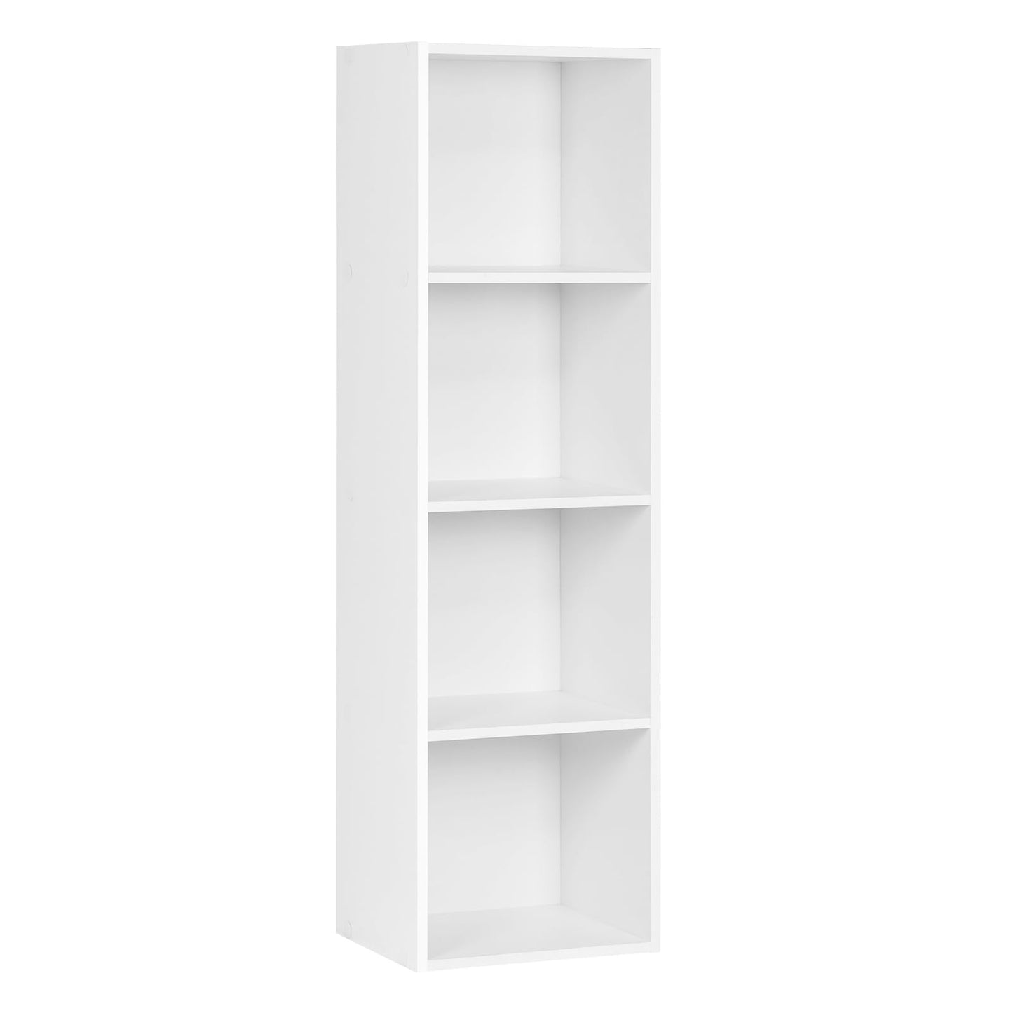 WOLTU Bookcase, White Book Shelf 6 Storage Cubes Unit, Tall Freestanding Bookcases for Living Room,Bedroom