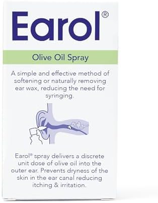 Earol Olive Oil Ear Wax Removal Spray, Clinically Proven, 10ml (Pack of 2)