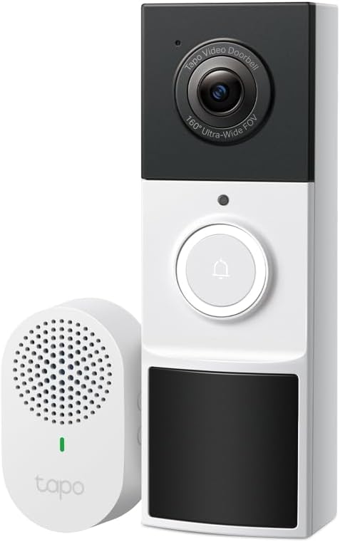 Tapo TD21 2K 3MP Battery Doorbell Camera Wireless, Colour Night, IP65