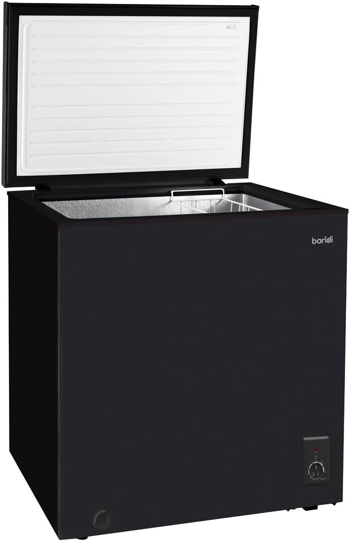 Baridi 299L Freestanding Chest Freezer with Adjustable Thermostat, Black - DH261