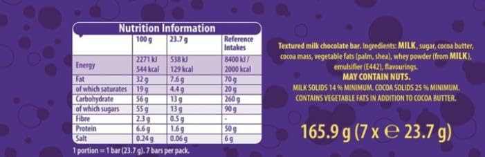 Cadbury Wispa Chocolate Bar, Smooth Milk Chocolate, 4 x 27.9 g (Pack of 1)