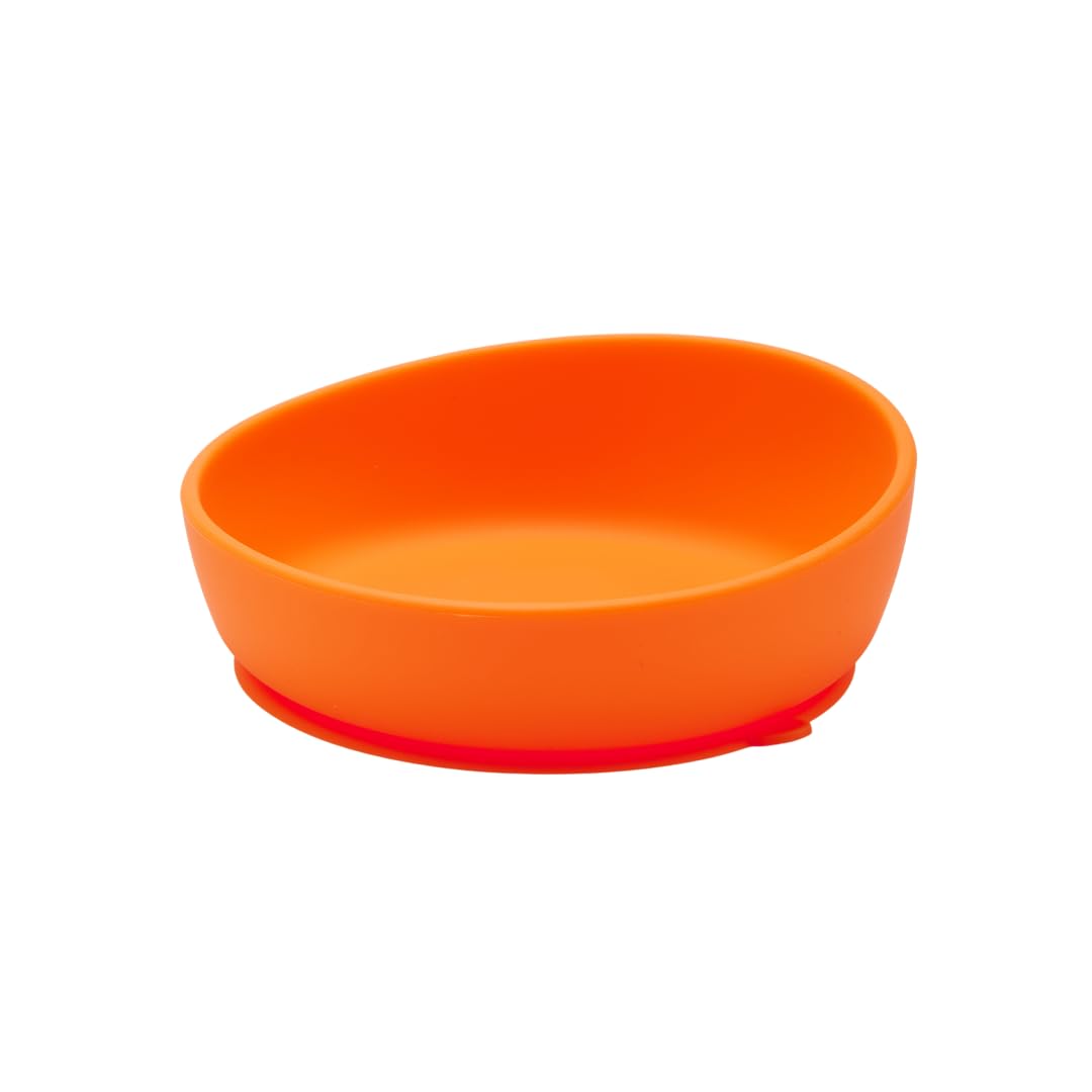 Doidy Cup, Open Cup for Training Baby 6 Months-3 Years, 200ml, Slanted Weaning Cup with Handles for Learning to Drink, BPA Free, 2 Pack (Orange)