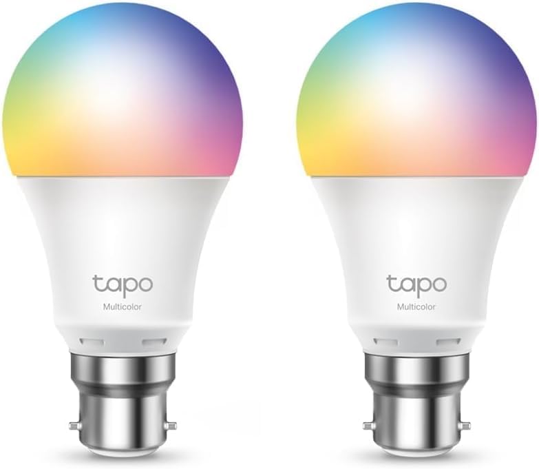 Tapo L530B(2-Pack) B22 Smart Bulb Multicolour Dimmable LED Light Bulb