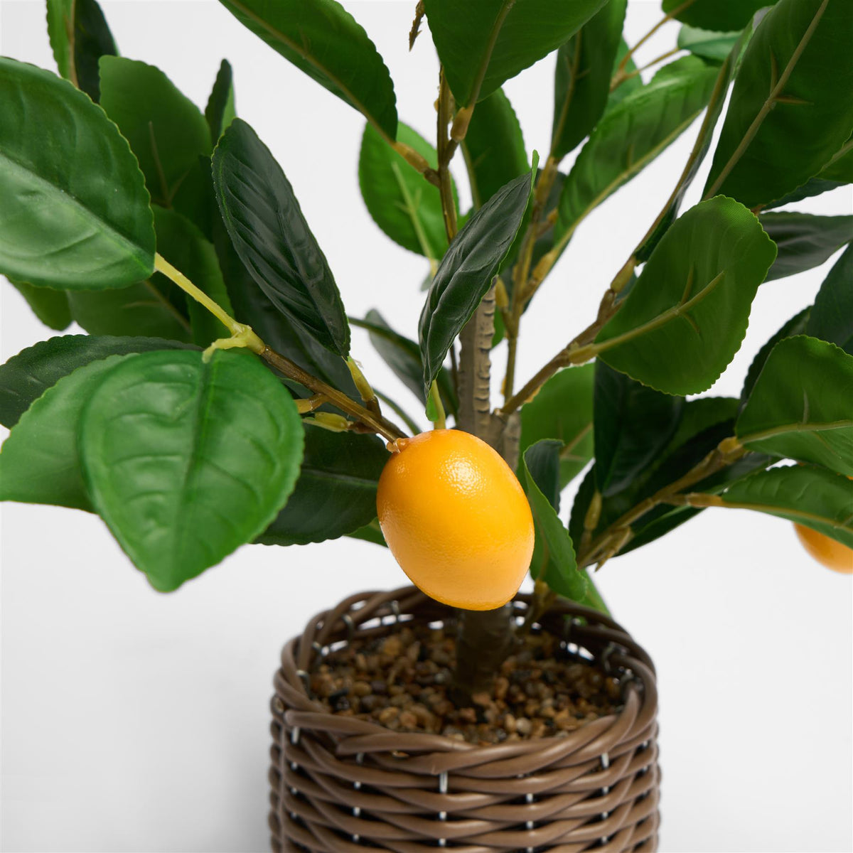 OHS Artificial Tree Plant Foliage in Basket Pot Palm Olive Leaves Tabletop Decor