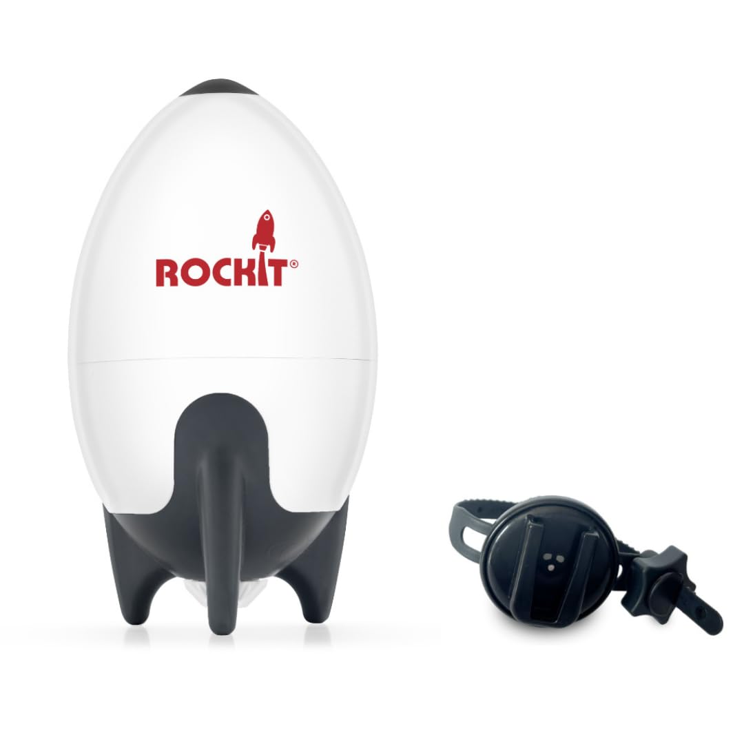 Rockit Rocker Rechargeable Pram Rocker - Baby Pushchair Rocking Device, Soothing Motion for Stroller or Buggy, Adjustable Speed, 60 Minute Timer, Universal Fit