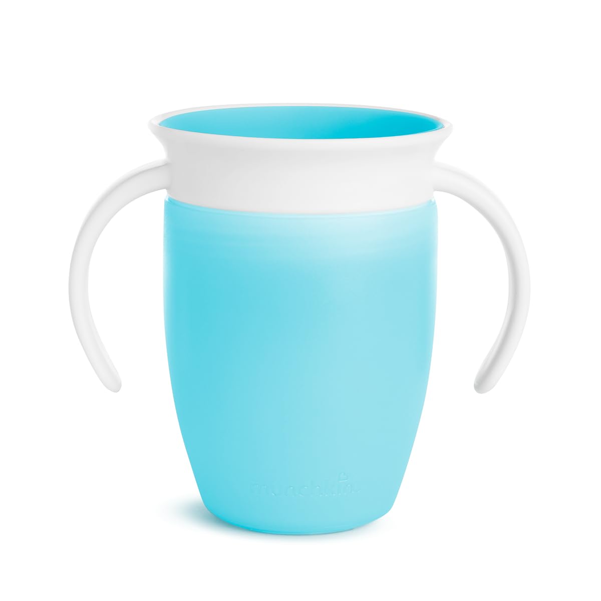 Munchkin Miracle 360 Sippy Cup | Trainer Toddler BPA Free Baby & Toddler Cups w.Handles | Non Spill | Dishwasher Safe Baby | Leakproof | 6+ Months| 7oz/207ml | 2 Pack | Blue/Green
