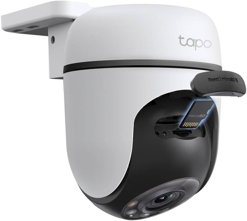 Tapo TC40 Pan/Tilt Smart Security Outdoor Camera, Full HD, 360° Person Detection Motion Tracking, Color Night Vision, WiFi Camera No Monthly Fee, Two-Way Talk, IP65, Works with Alexa and Google