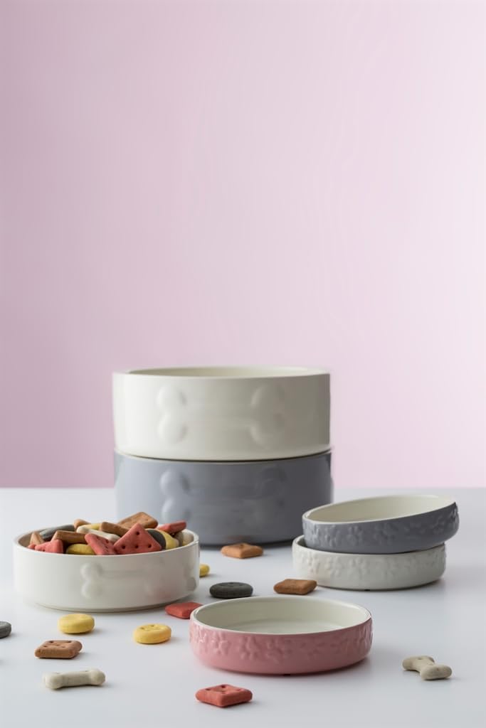 Mason Cash Colour Mix Cream Cat Saucer 13cm |200ml Durable Stoneware Pet Bowl for Food & Water | Dishwasher, Freezer & Microwave Safe